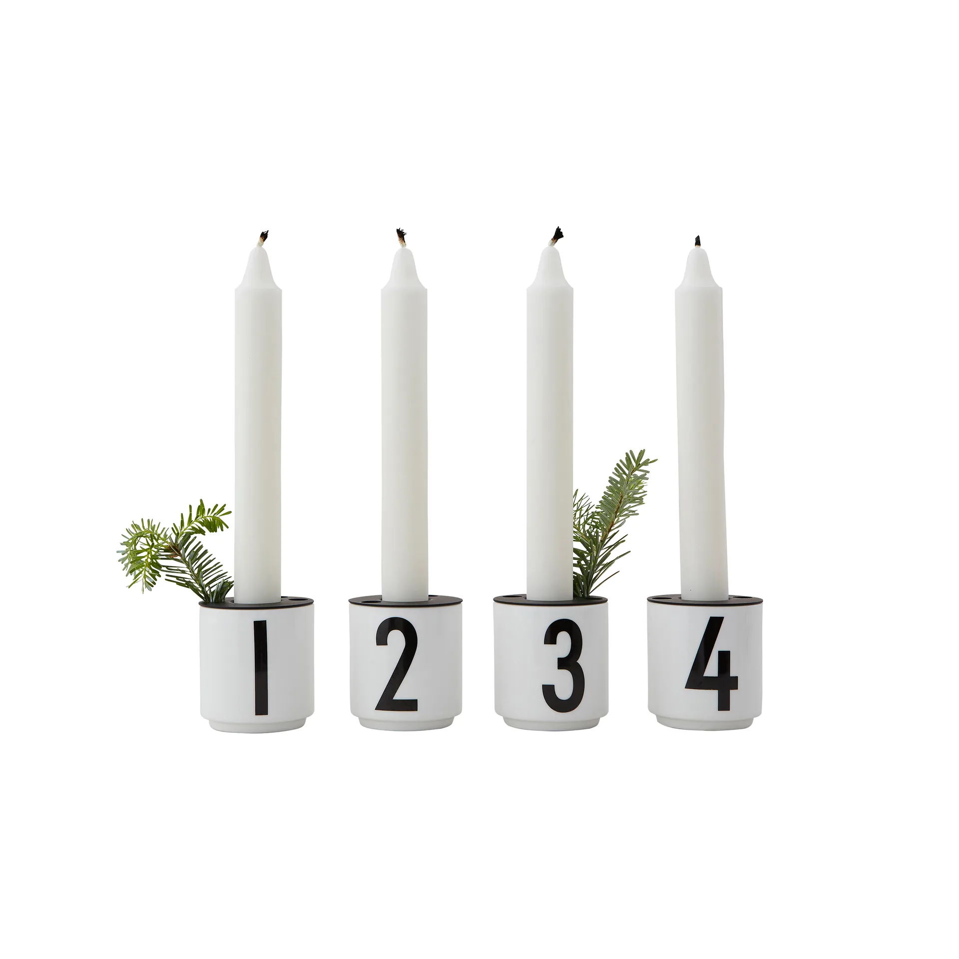 Portavelas para taza de espresso/jarrón favorito 4 unidades, small Design Letters