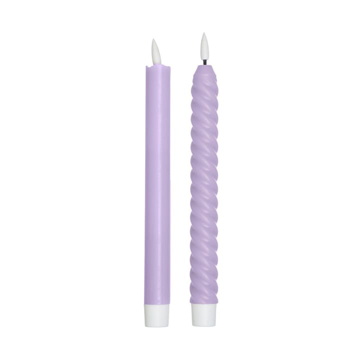 Set de 2 velas LED Design Letters - Lilac - Design Letters