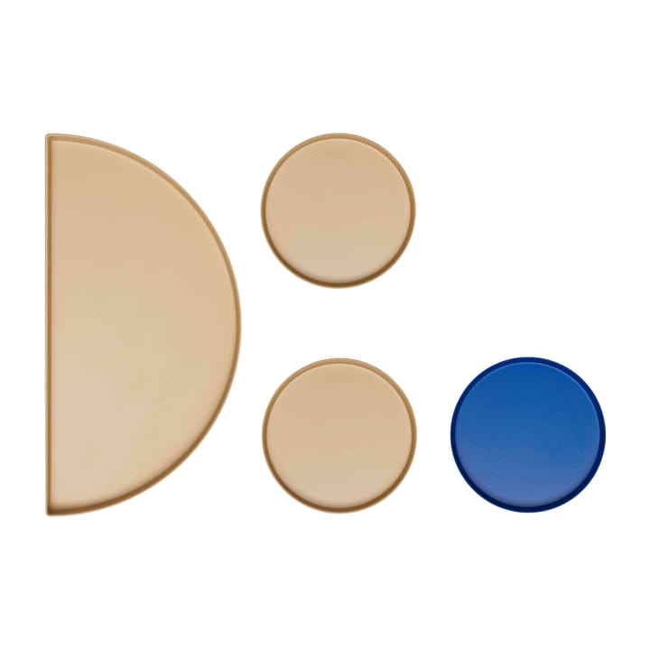 Set de 4 bandejas Treasure Trays - Beige-cobalt blue - Design Letters