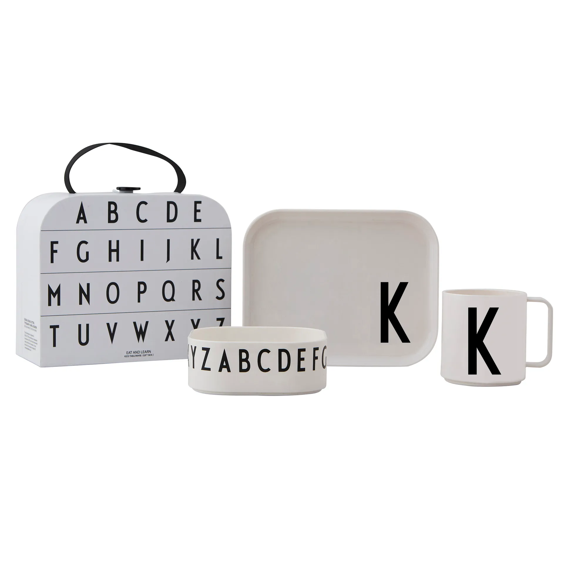 Set vajilla infantil Design Letters, K Design Letters