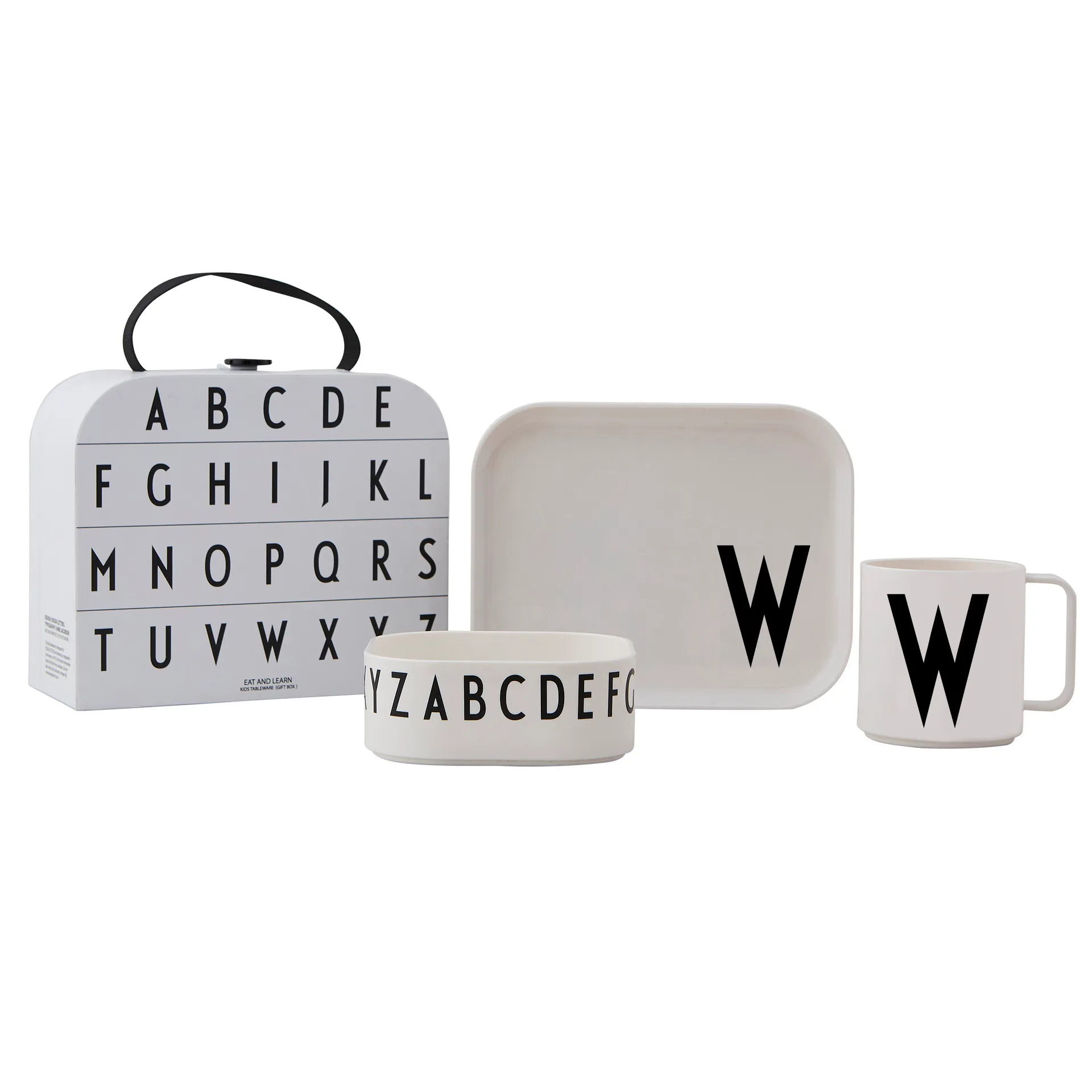 Set vajilla infantil Design Letters, W Design Letters