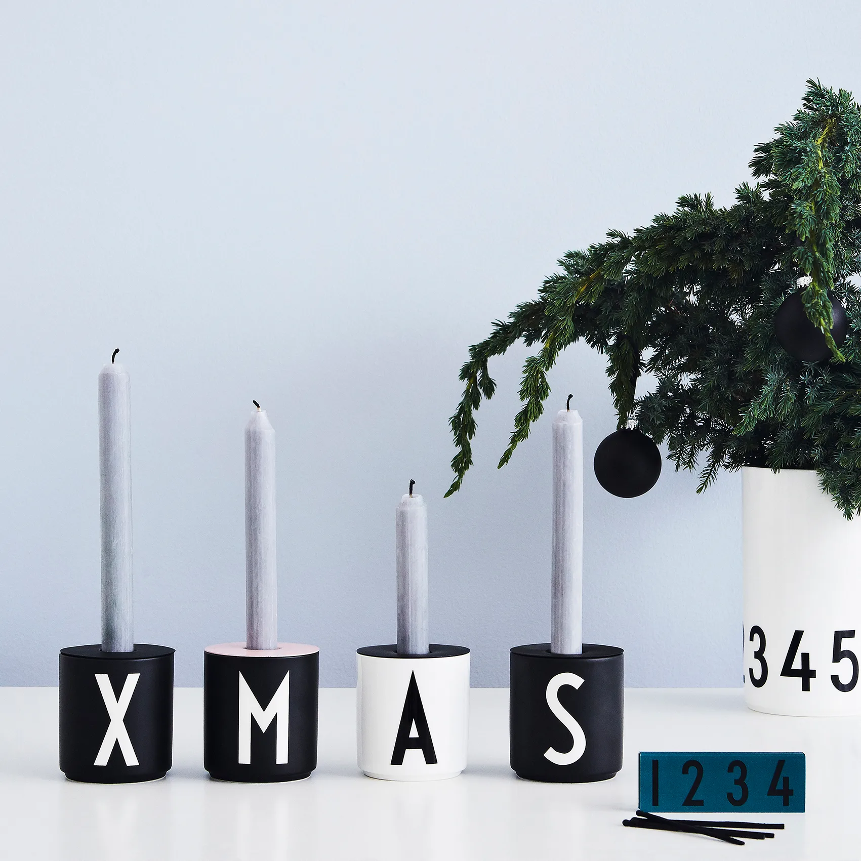 Soporte de vela para taza Design Letters, Rosa Design Letters