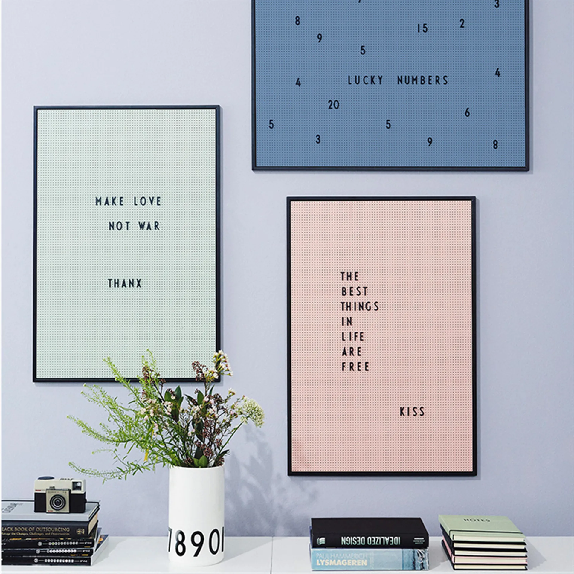 Tablón de letras A2 Design Letters, rosa Design Letters