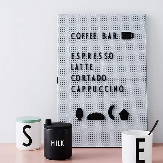 Tablón de letras Design Letters A3, gris claro Design Letters