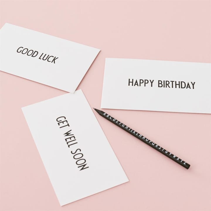 Tarjeta AJ Vintage ABC, Good Luck Design Letters