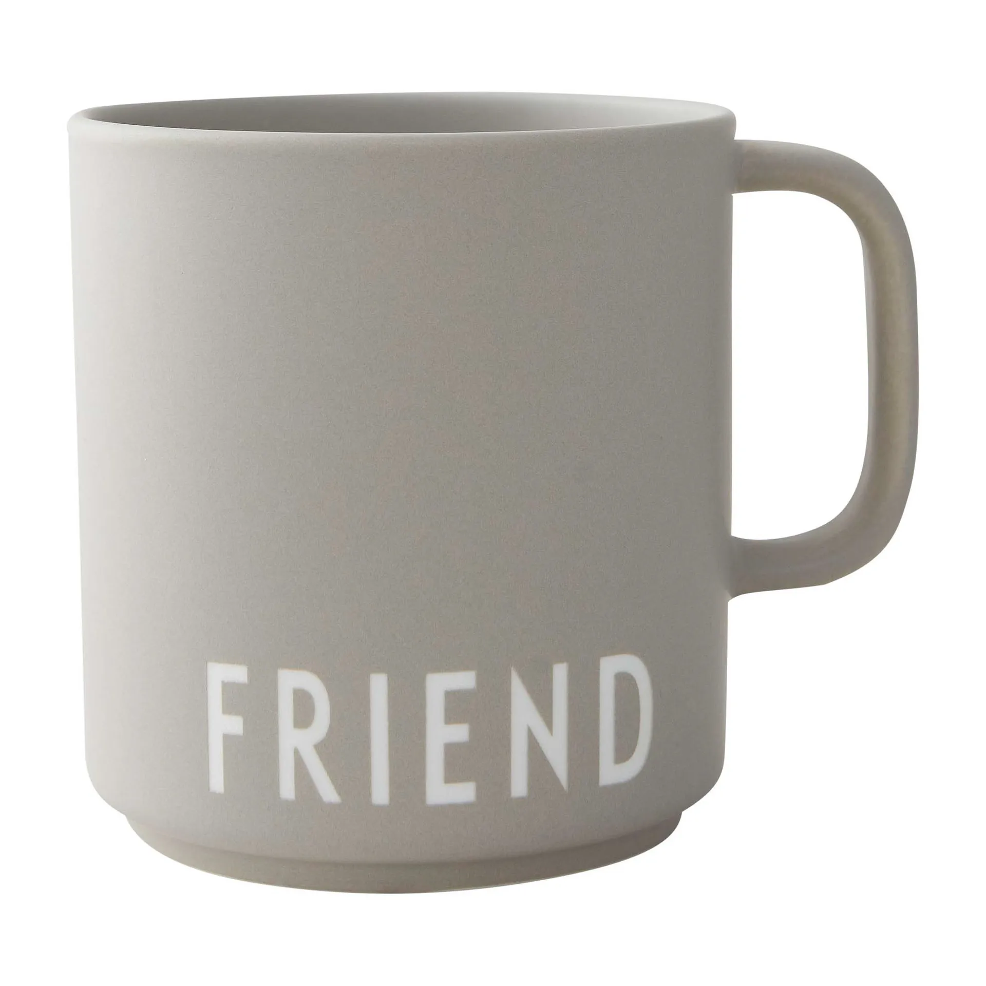 Taza favorita con asa Design Letters 25 cl, Friend-grey Design Letters