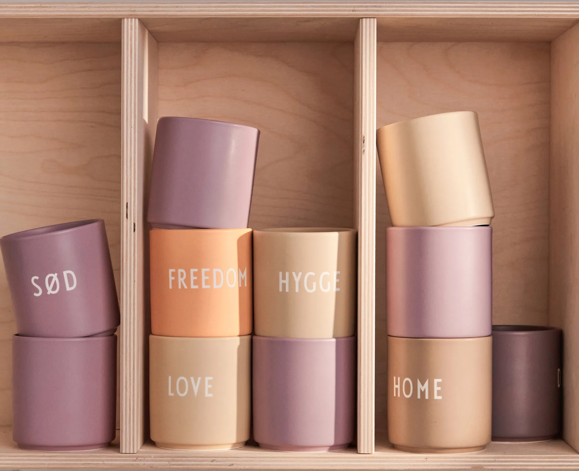 Taza favorita Design Letters 25 cl 2 unidades, Lavender Design Letters