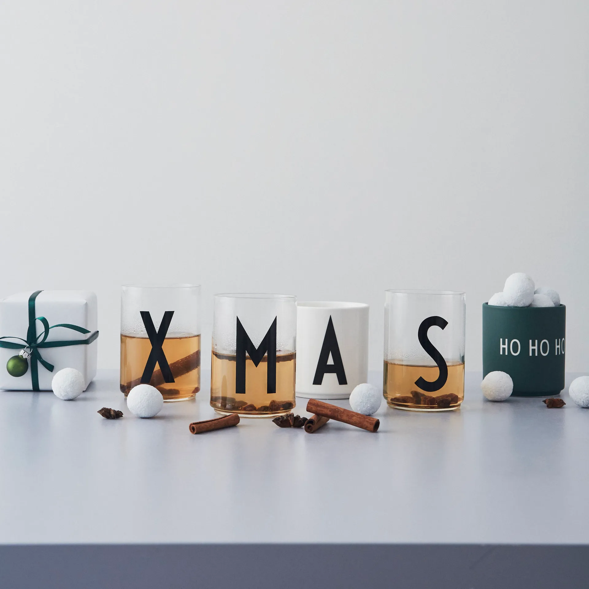 Taza favorita Design Letters 25 cl, Ho ho ho-dark green Design Letters