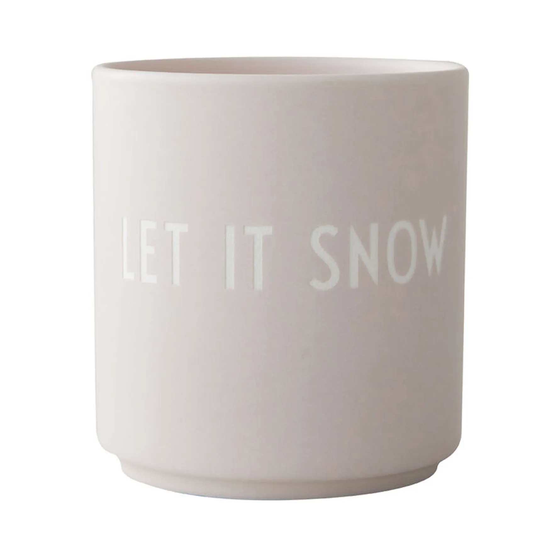 Taza favorita Design Letters 25 cl, Let it snow-pastel beige Design Letters