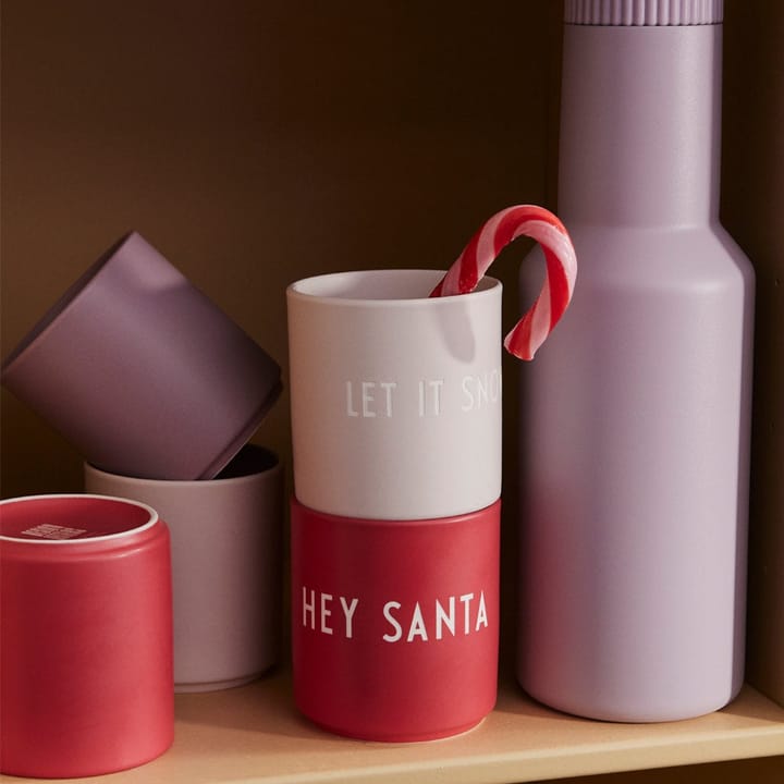 Taza favorita Design Letters 25 cl, Let it snow-pastel beige Design Letters