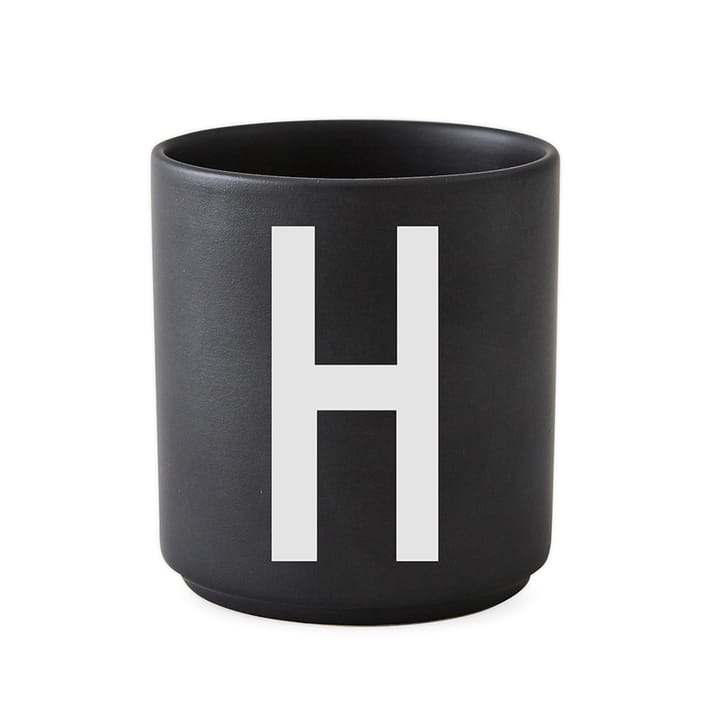 Taza negra Design Letters - H - Design Letters