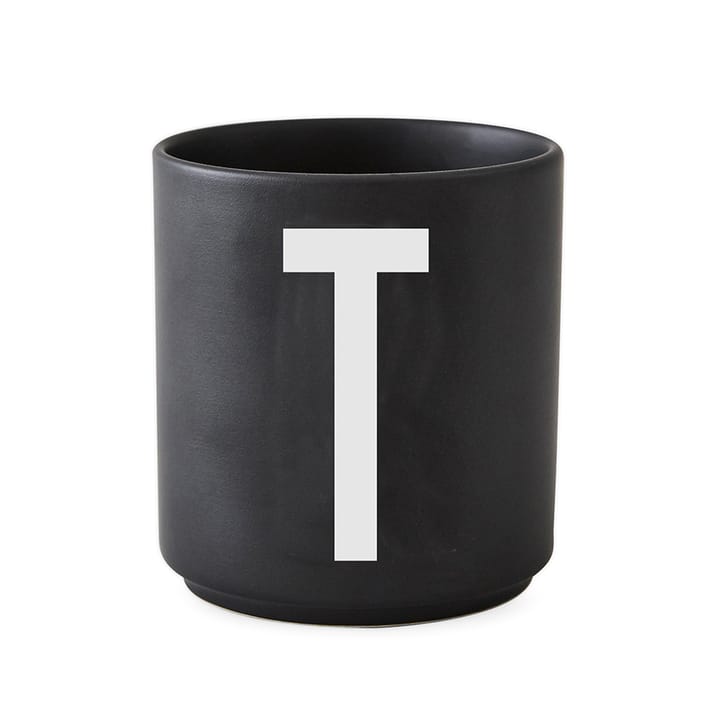 Taza negra Design Letters - T - Design Letters