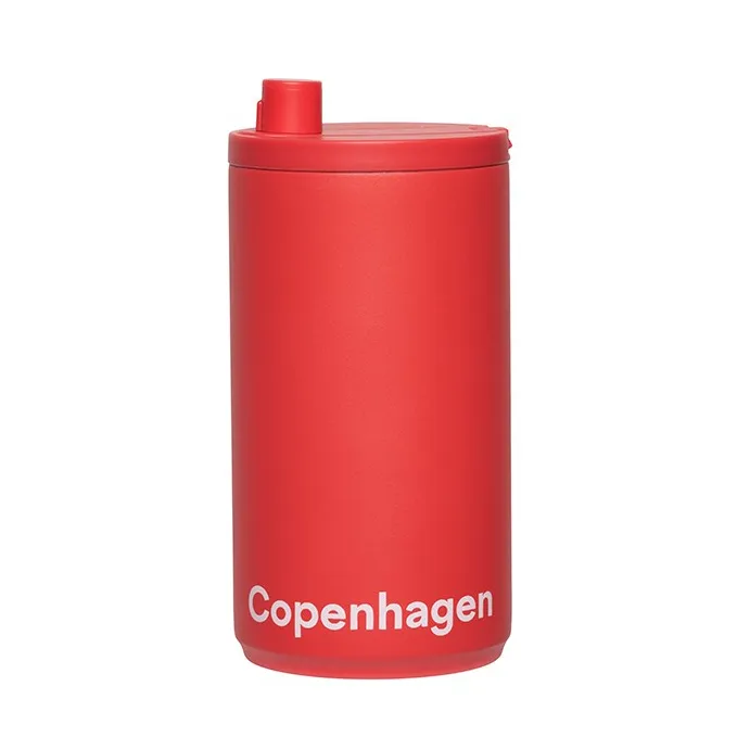 Taza portátil Design Letters 35 cl, Copenhagen-Coral Design Letters