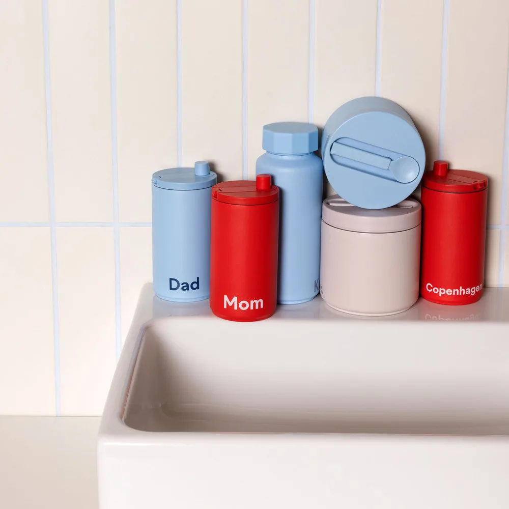 Taza portátil Design Letters 35 cl, Copenhagen-Coral Design Letters