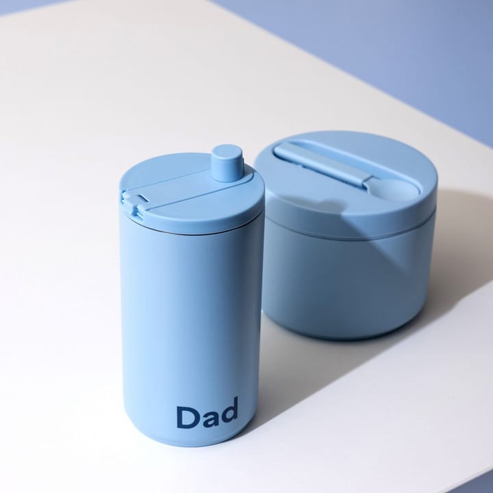 Taza portátil Design Letters 35 cl, Dad-Azul claro Design Letters