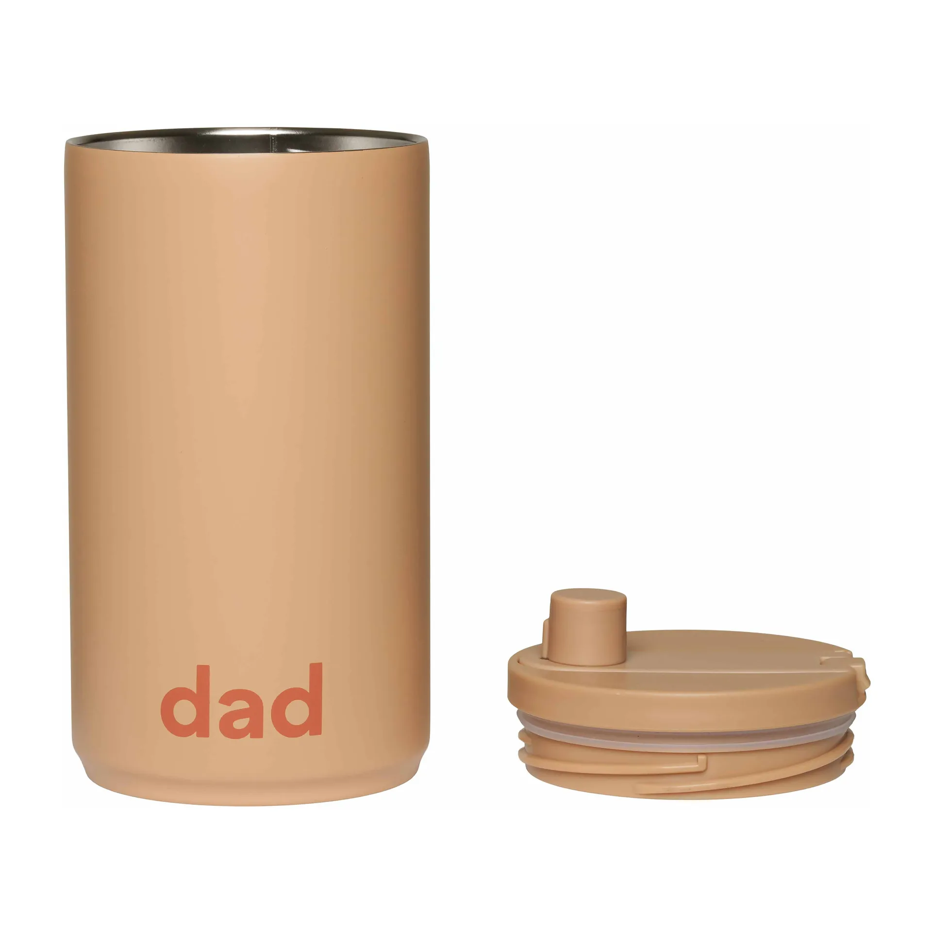 Taza portátil Design Letters 35 cl, Dad-beige Design Letters