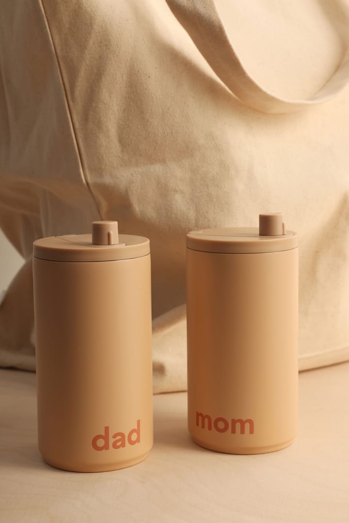 Taza portátil Design Letters 35 cl, Dad-beige Design Letters