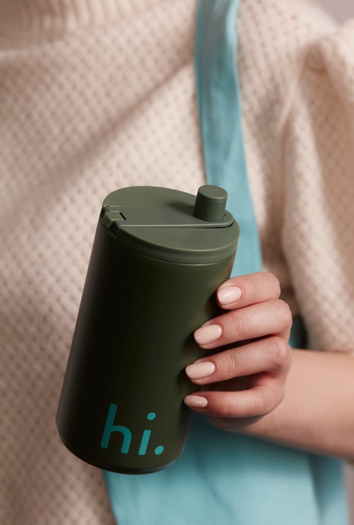 Taza portátil Design Letters 35 cl, Hi-myrtle green Design Letters