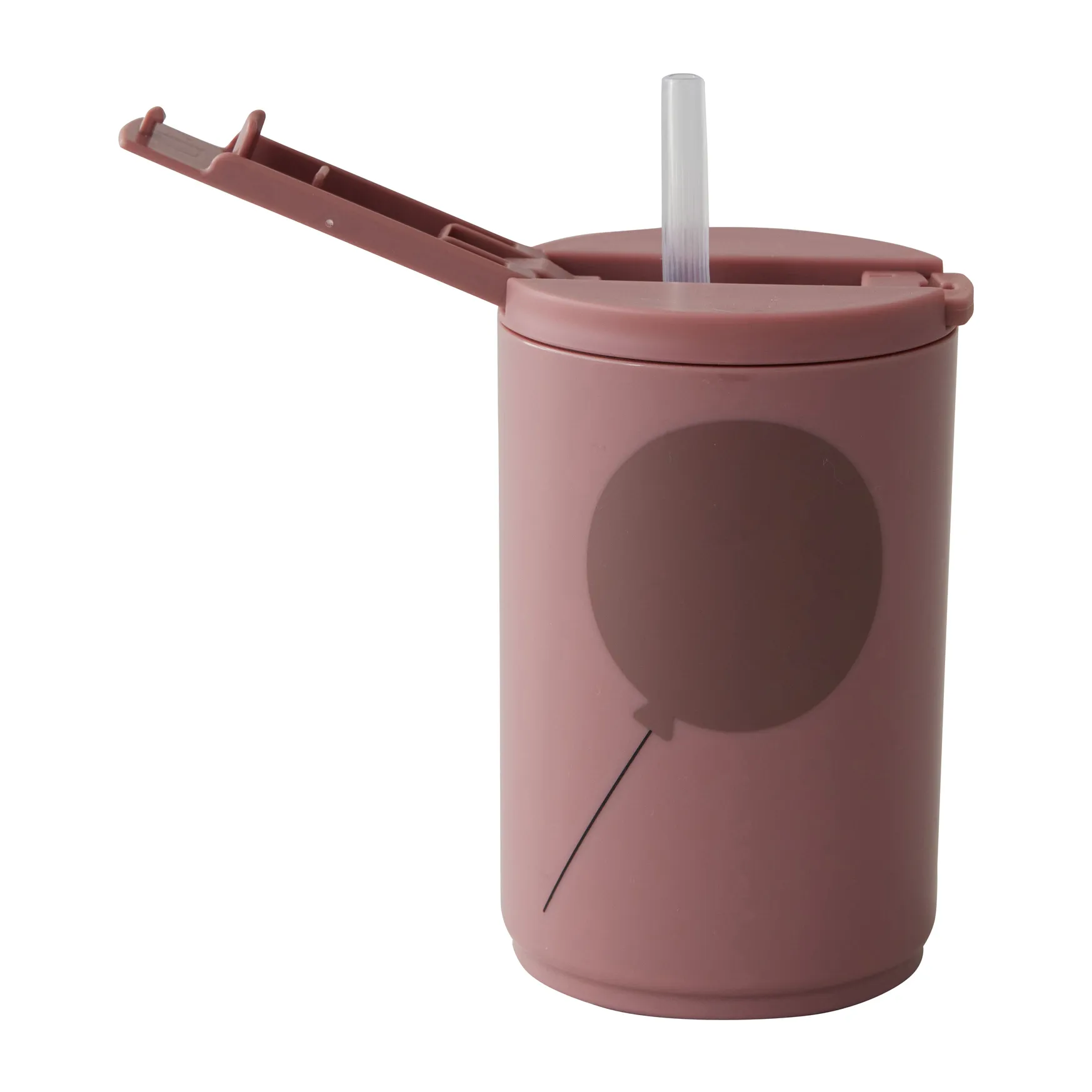 Taza térmica con pajita Design Letters 33 cl, Ash rose Design Letters