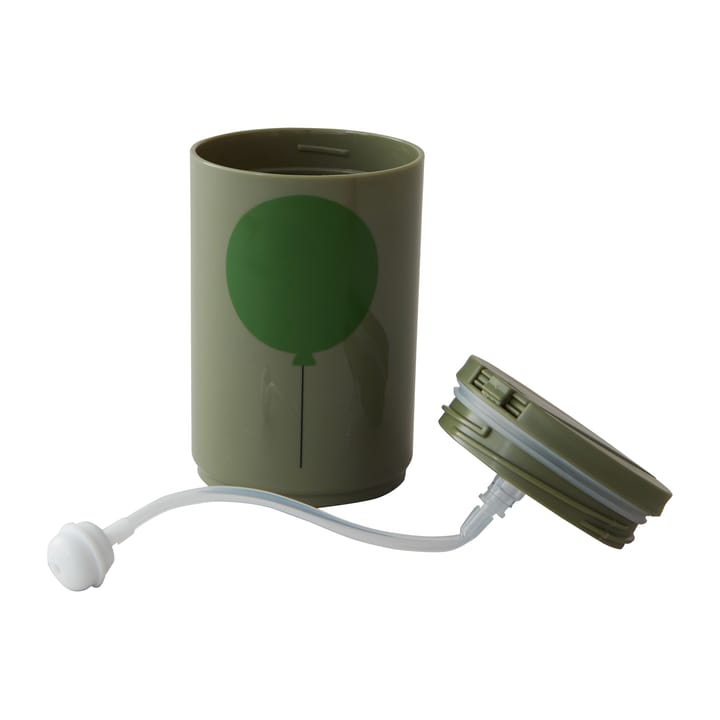Taza térmica con pajita Design Letters 33 cl, Forest Green Design Letters