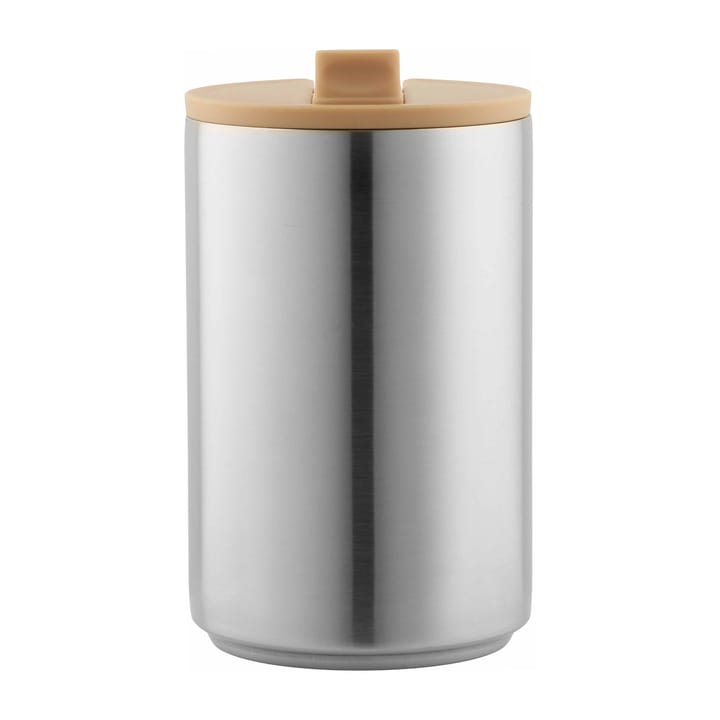 Taza termo Design Letters - Brushed steel-beige - Design Letters