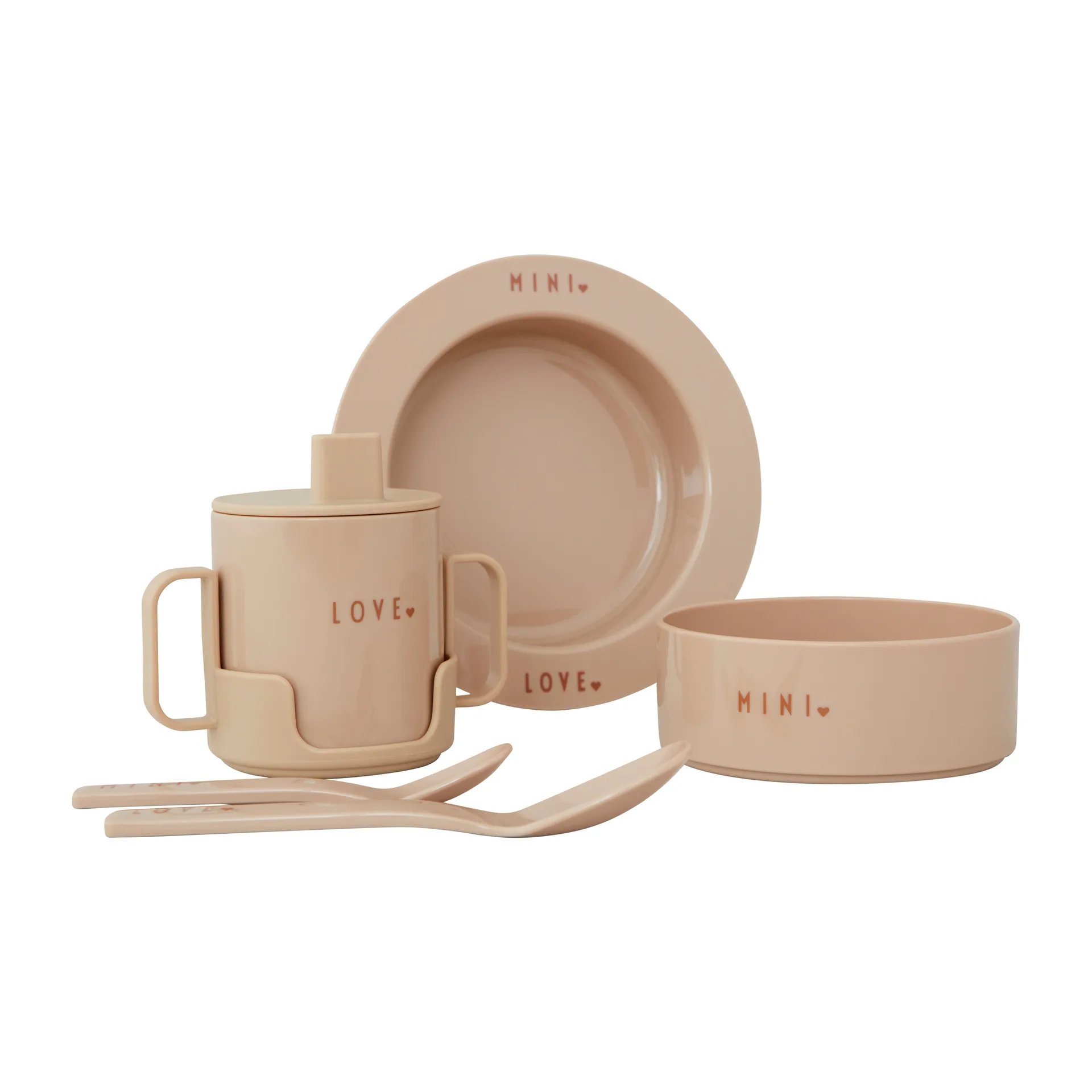 Vajilla infantil Design Letters favorit mini, Beige Design Letters