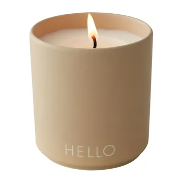 Vela perfumada Design Letters Ø8 cm - Hello-beige - Design Letters