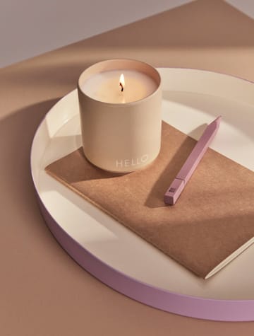 Vela perfumada Design Letters Ø8 cm - Hello-beige - Design Letters