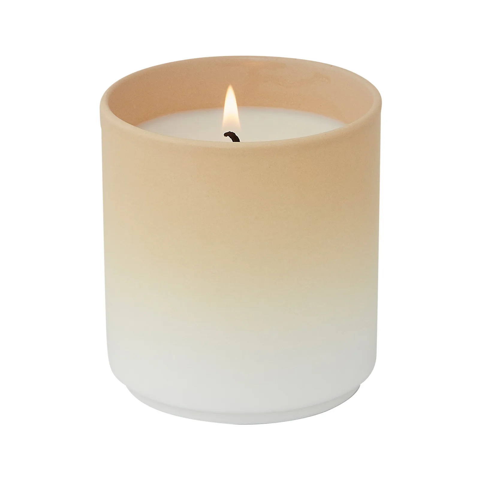 Vela perfumada Design Letters dip dye Ø8 cm, Beige Design Letters