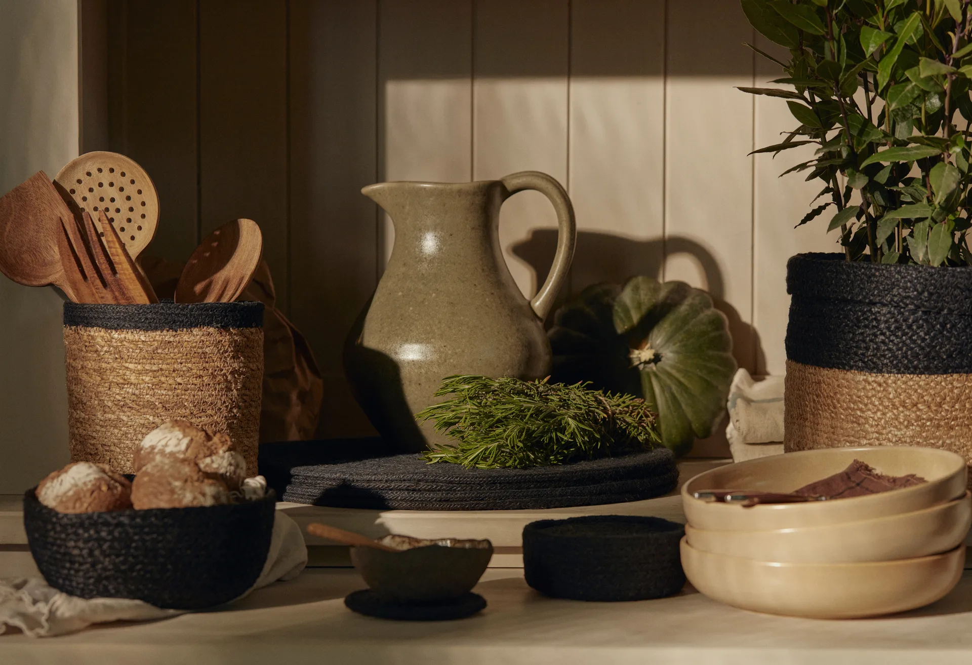 3 Paneras Flätad, negro Dixie