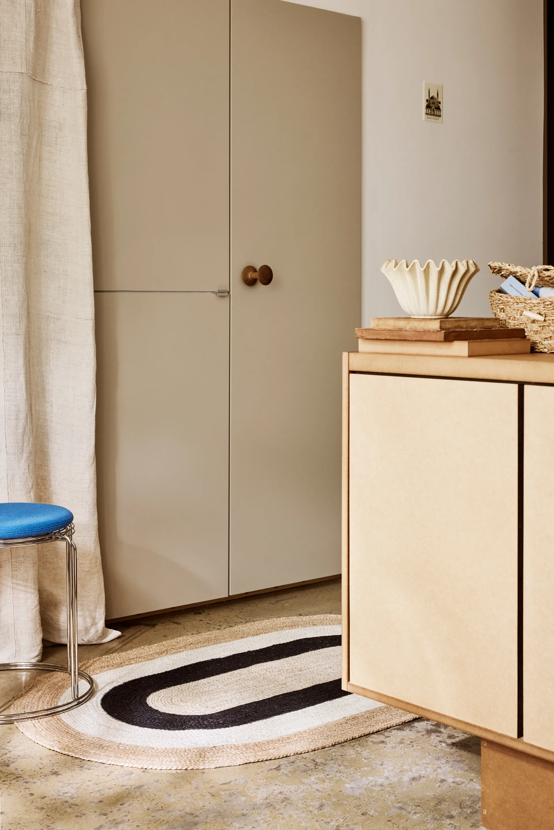 Alfombra de yute Elin striped ovalada 92x150 cm, Black Dixie