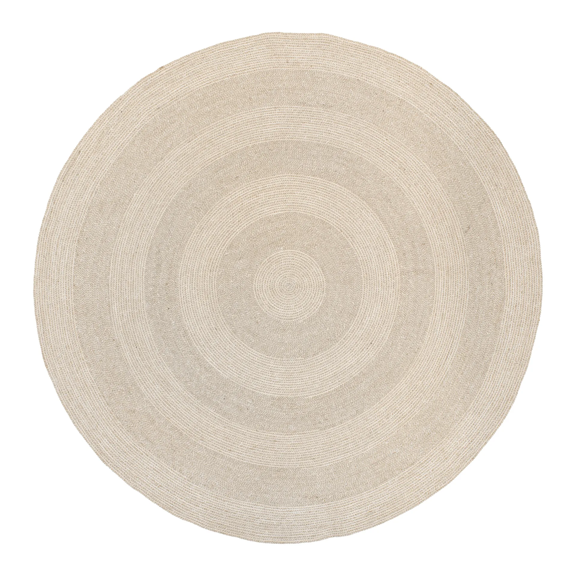 Alfombra de yute Ella Ø150 cm, blanco-natural Dixie