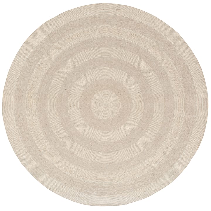 Alfombra de yute Ella Ø220 cm, blanco-natural Dixie
