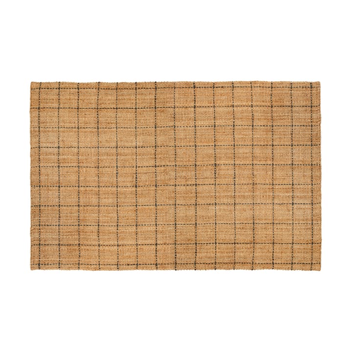 Alfombra de yute Freja a cuadros 190x290 cm - Natural-dark grey - Dixie