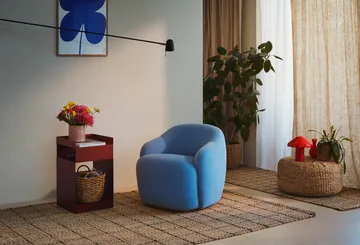 Alfombra de yute Freja a cuadros 80x250 cm - Natural-dark grey - Dixie