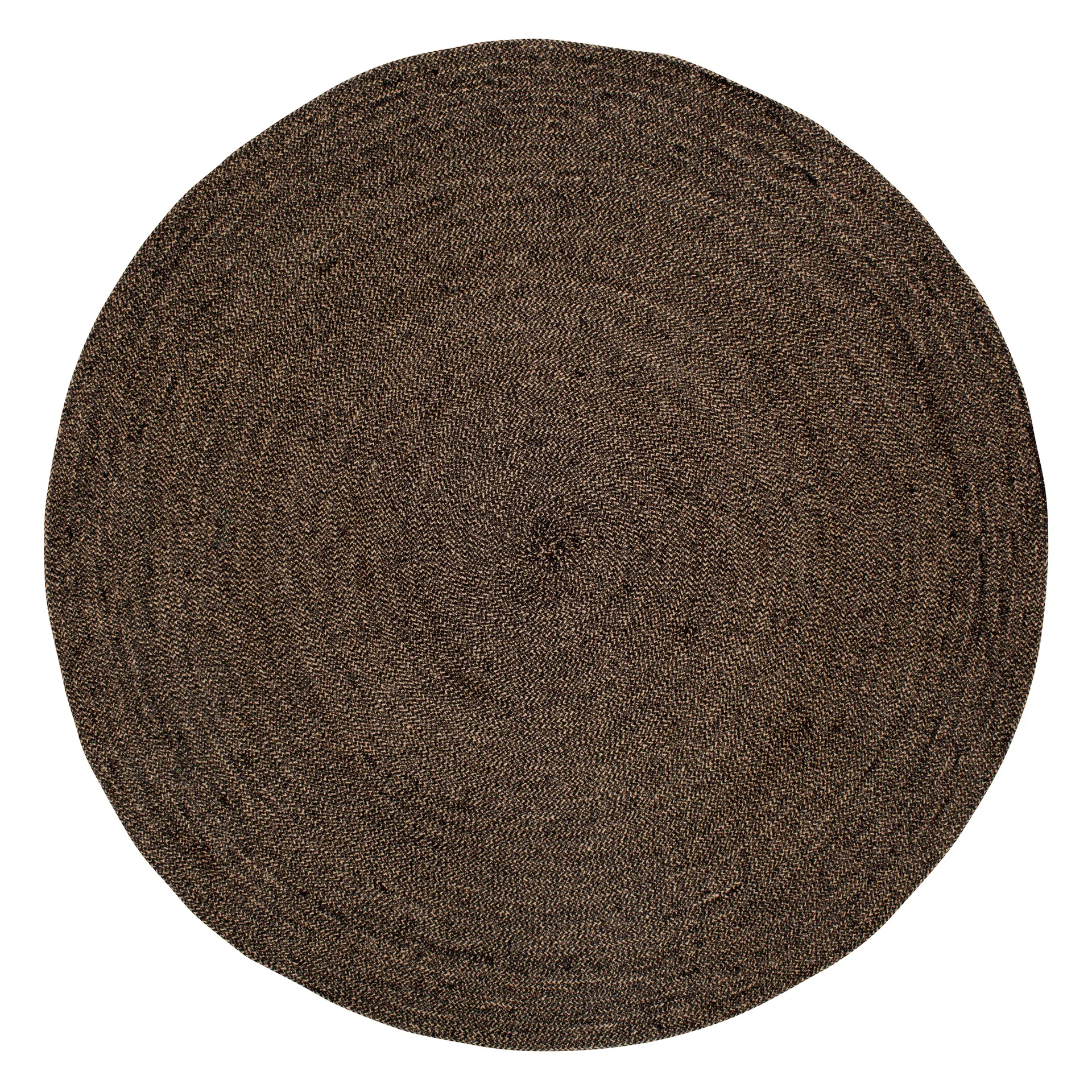 Alfombra Ella Ø125 cm, negro-natural Dixie