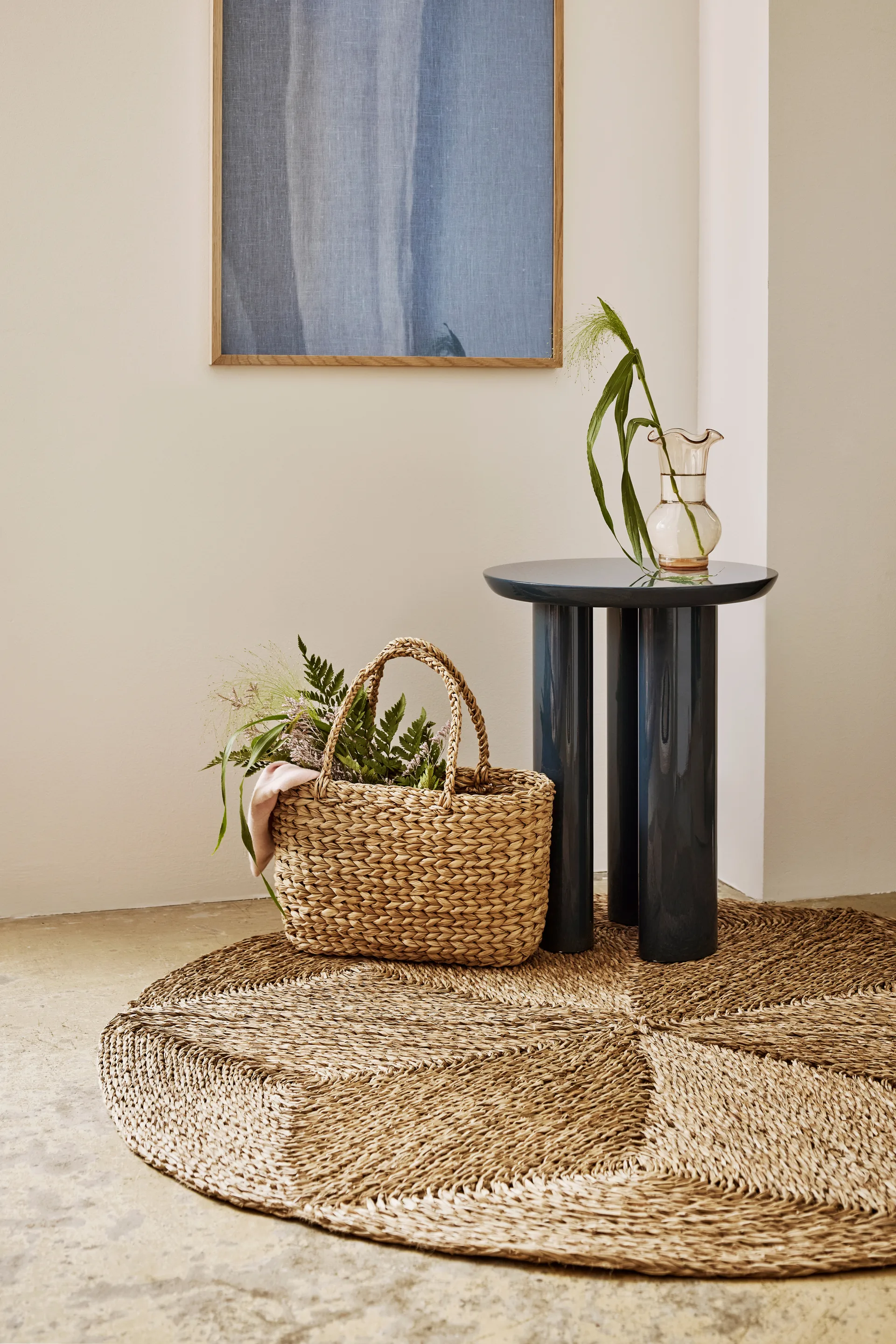 Alfombra Esther Star Ø120 cm, Natural Dixie