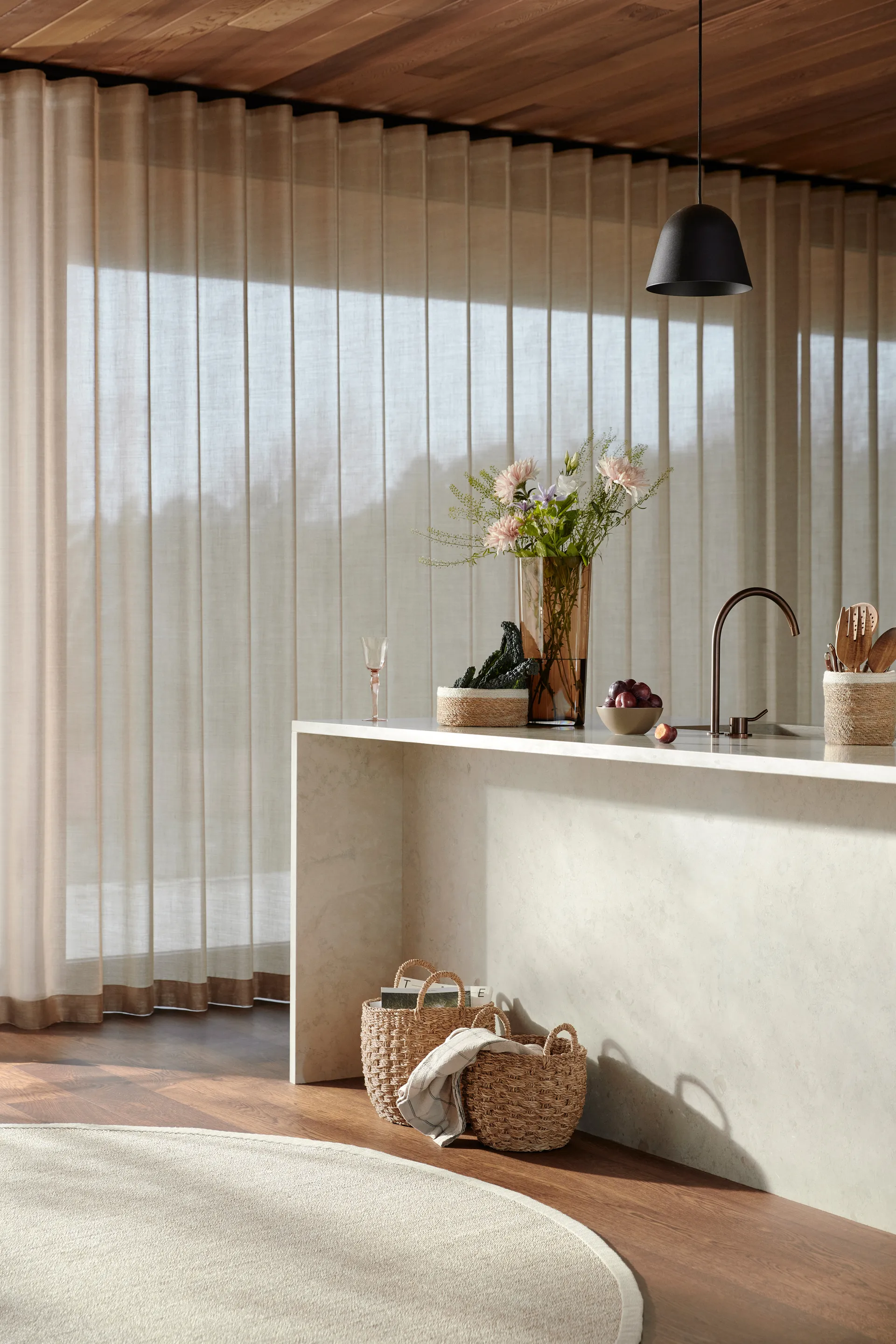 Alfombra redonda Sisal marble, Ø250 cm Dixie