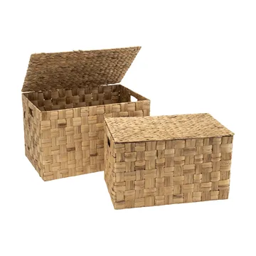 Cajas de almacenaje con tapa Lily 2 piezas - Jacinto de agua - Dixie