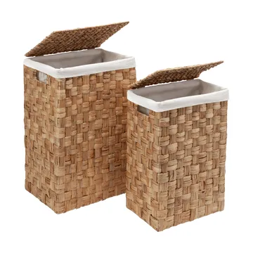 Cesta de ropa Lily rectangular, 2 piezas - Natural - Dixie