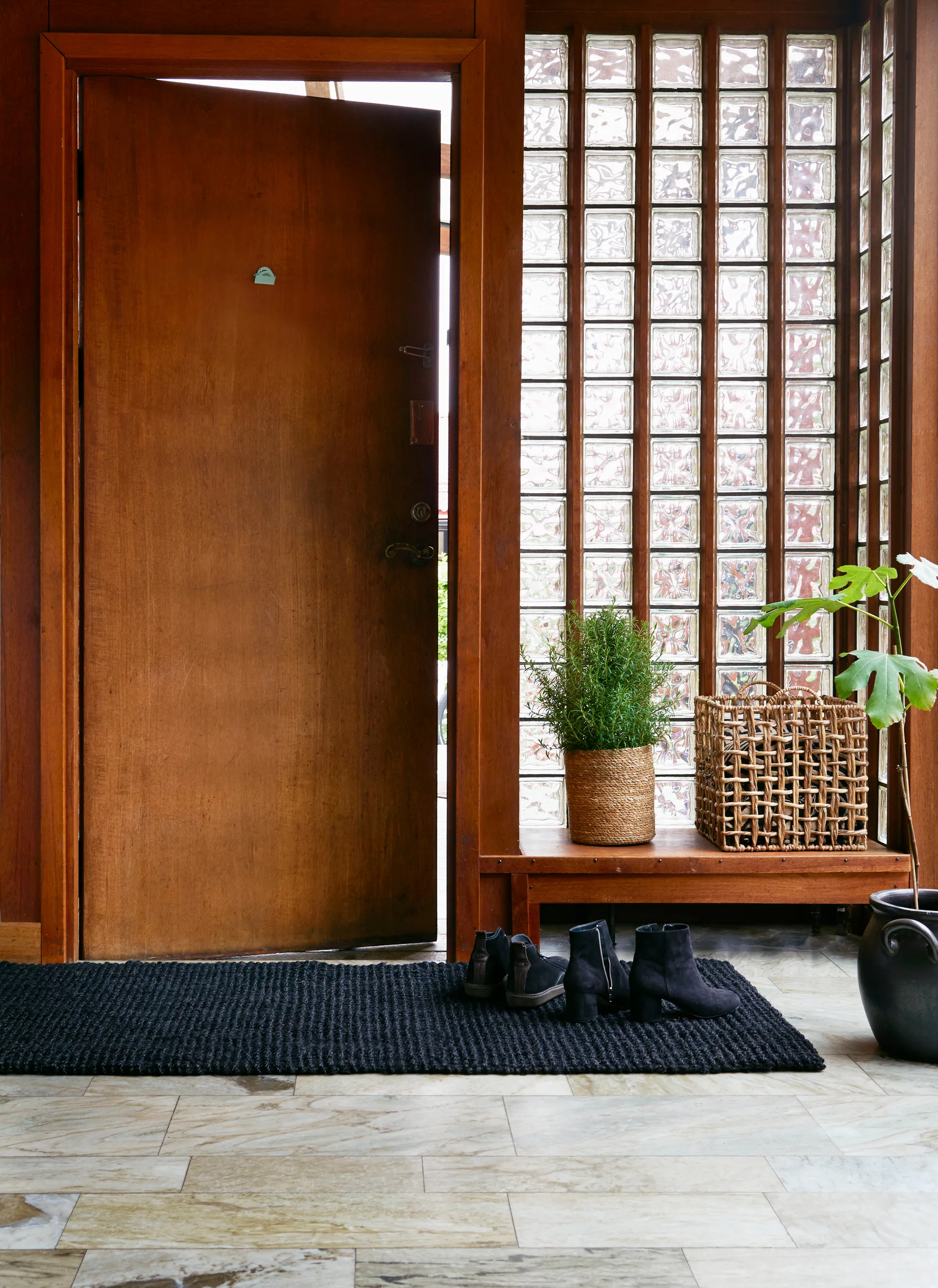 Felpudo Jute negro, 70 x 120 cm Dixie