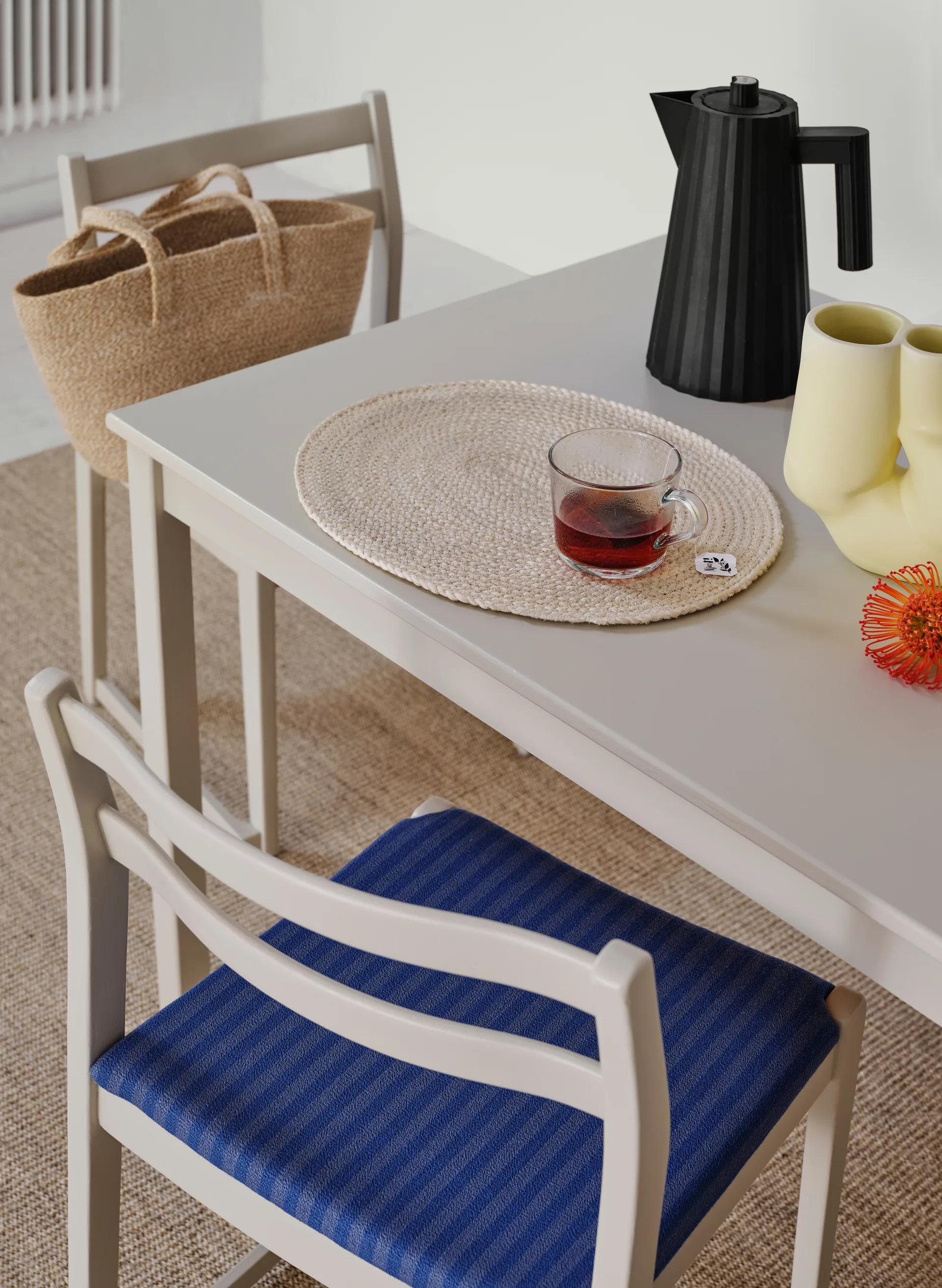 Mantel individual Braided ovalado, Ivory Dixie