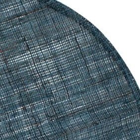 Mantel individual de lino Dixie, redondo, azul oscuro Dixie