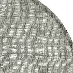 Mantel individual de lino Dixie, redondo, gris oscuro Dixie