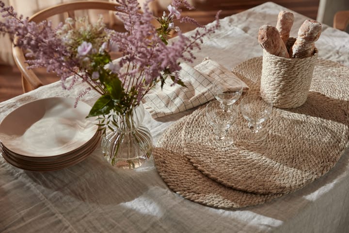 Mantel individual Elin twist Ø38 cm, natural-gris Dixie