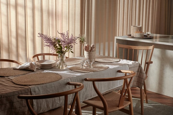 Mantel individual Elin twist Ø38 cm, natural-gris Dixie