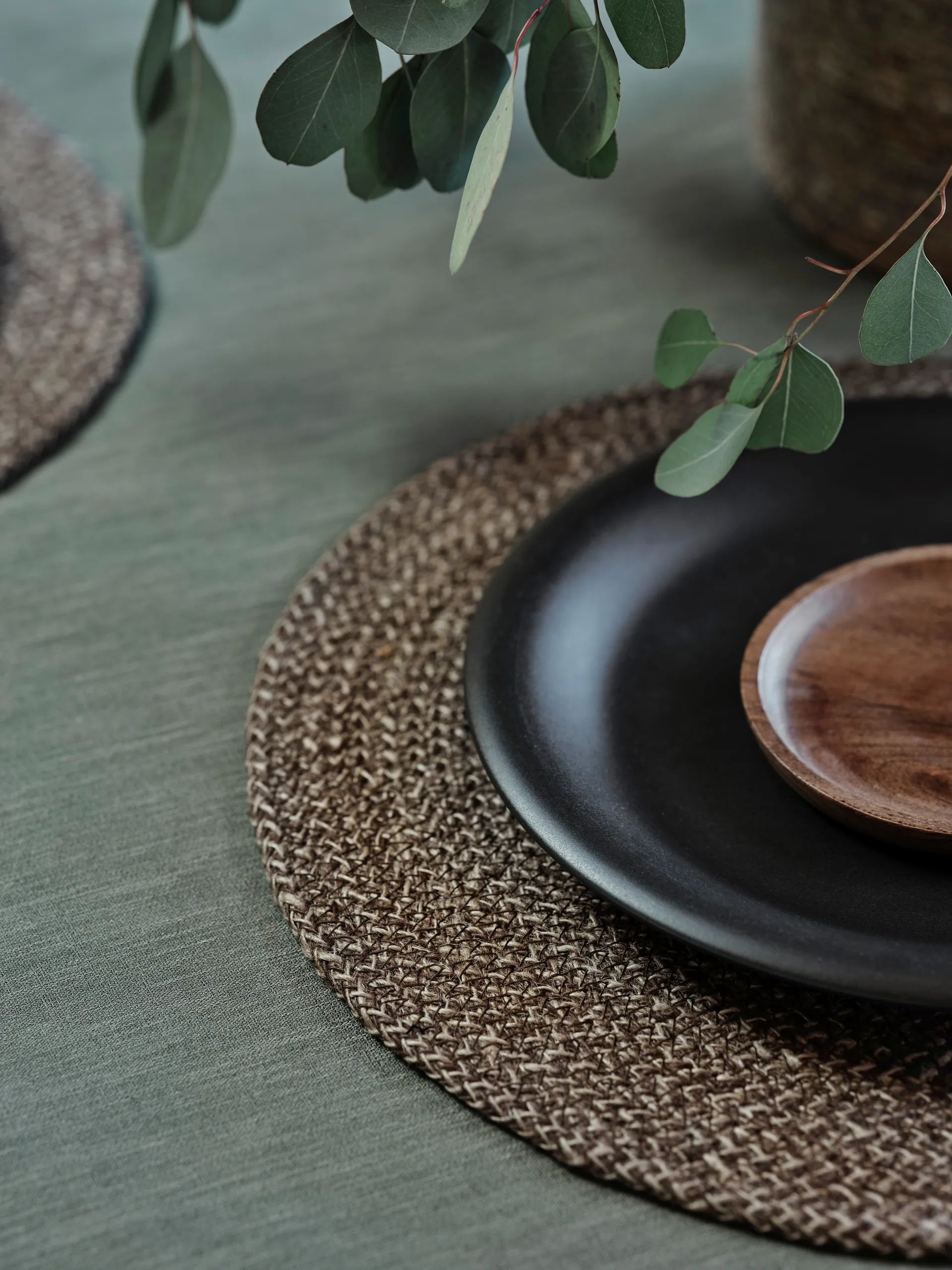 Mantel individual Ella Ø38 cm, marrón-natural Dixie