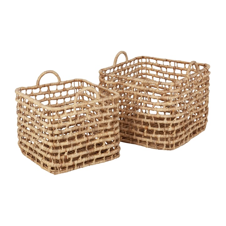 Set de 2 cestas Lily cuadrado open twist - Natural - Dixie