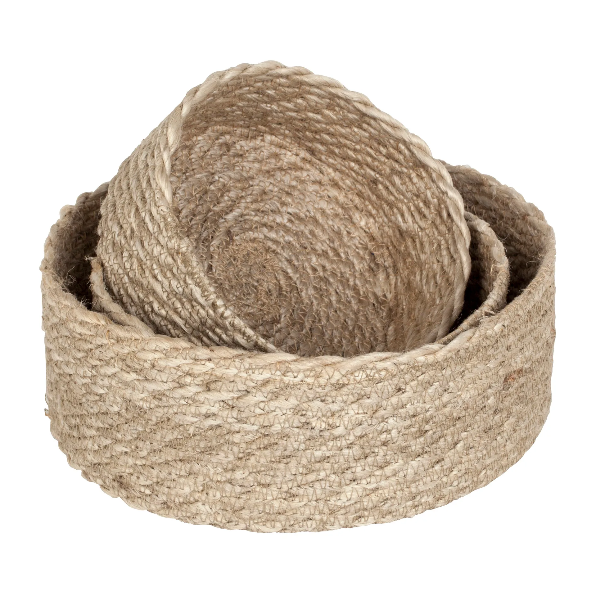 Set de 3 paneras Twisted, Natural-gris Dixie