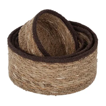 Set de 4 cestas Emil algas marinas small - Natural-marrón - Dixie